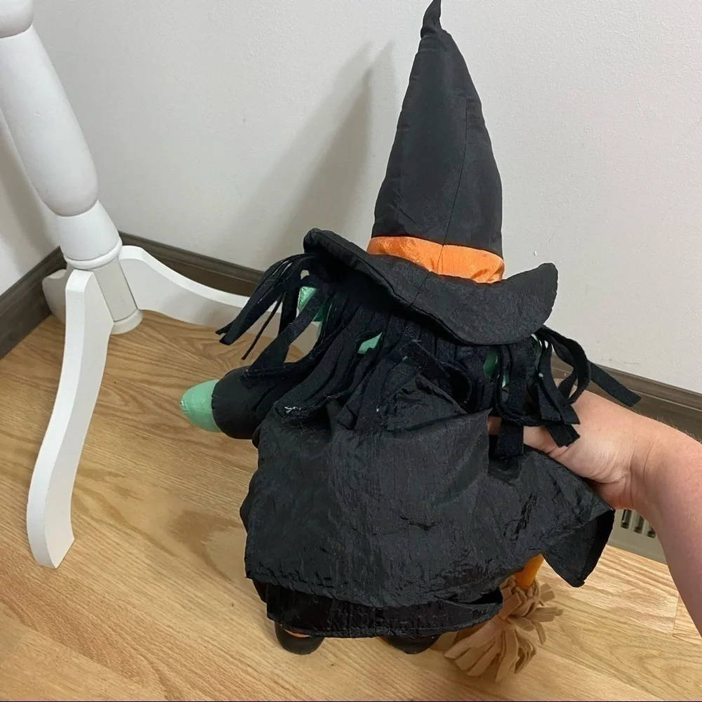 Vintage Puffy Witch Nylon Stuffed Decor Halloween
